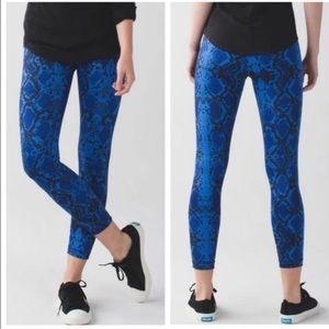 Lululemon Speed High Rise Ziggy Snake Pipe Dream Blue Sapphire